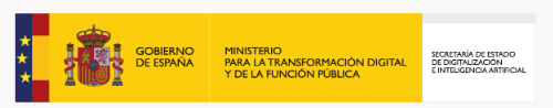 Logo of the Government of Spain, Ministry for Digital Transformation and Public Service, and Secretariat of State for Digitalization and Artificial Intelligence.